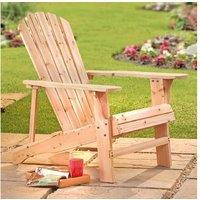 Adirondack Wooden Garden Chair - Weather-Resistant Outdoor Seating (Single or Pair)
