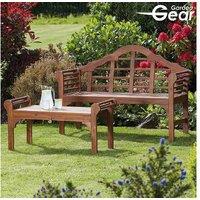 Garden Gear Acacia Wood Lutyens Garden Bench & Coffee Table - Weather-Resistant, 2-Seater, Classic Outdoor Furniture