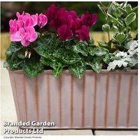 Rust Effect Metal Trough Planter - Lightweight, Durable Garden Container