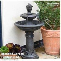 Two Tier Garden Water Fountain Outdoor Decor - Weather-Resistant Polyresin Sculpture