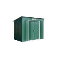 8x4.3ft Compact Metal Storage Tool Shed with Double Doors and Vents
