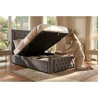 PRICE DROP! Velvet Hilton Bed with Premium Memory Sprung Mattress - Storage, Size & Colour Options