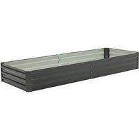 Rectangular Raised Metal Garden Bed with Open Bottom Design