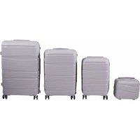 4-Piece Lockable Suitcase Set with 360 Silent Wheels & Telescopic Handle - Blue or Grey