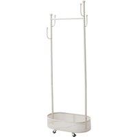 PRICE DROP! Compact Clothes Rack with Basket and Wheels