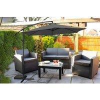 3m Banana Garden Parasol - Grey, Green, Cream or Black!