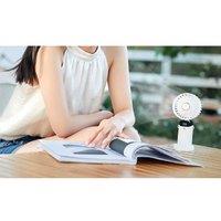 Portable USB Handheld Fan with LED Display - 5 Speed Settings, Rechargeable, Adjustable Angle, Neck Strap & Phone Holder