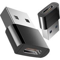 USB to USB-C Adapter - Universal Aluminium Connector for iPhone, Samsung, Android - Ultra Durable, Plug & Play - 1 or 3 Pack