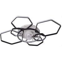 Geometric LED Ceiling Fan Light with App & Remote Control