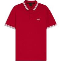 BOSS Paddy Polo Shirt - Cotton Piqu with Signature Sporty Stripe Details