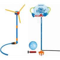 Kids Spinning Windmill or Basketball Hoop Sprinkler Outdoor Toy