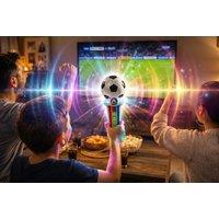 World Cup Football Shaped Microphone Cheering Toy with Stadium Sound and Lights