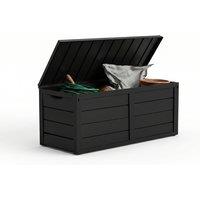 320L Plastic Garden Storage Box - Black or Dark Grey