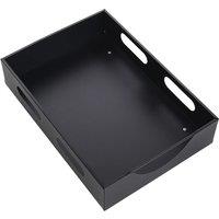 Black Steel Pull-Out Bowl Rack for Organised Cabinets
