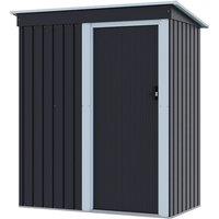 5 x 3 FT Outdoor Metal Storage Shed with Lockable Door