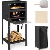 30cm Outdoor Wood-Fired Pizza Oven with Oxford Cloth Cover