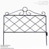 Victorian Metal Garden Border Fence - Powder-Coated Steel, Modular, Weatherproof