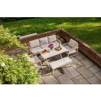 Seville 7-Seater Modern Aluminium Garden Sofa Set - Weather-Resistant Outdoor Lounge