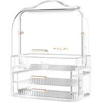 Portable Dustproof Cosmetic Organiser with Drawers