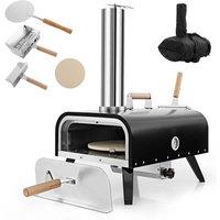 Stainless Steel 3-Layer Outdoor Oven with Rotatable Pizza Stone & Accessories