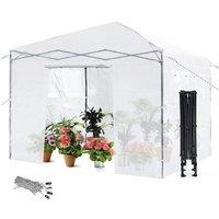 Height-Adjustable Portable Grow House with PE Cover Roll-Up Doors