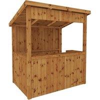 6ft x 4ft Pressure Treated Garden Bar with Durable Wooden Roof and Frame