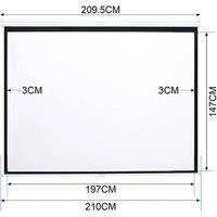 Home Cinema Pull Down Projector Screen - 60 to 120 Inch Options