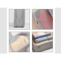 4Pcs Polyester Zipper Compression Storage Bags - Modular Luggage & Wardrobe Organisers, Space-Saving, Multi-Size Set