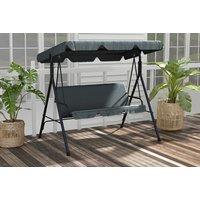Spacious 3-Seater Garden Swing Bench with Canopy