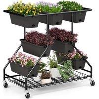 3-Tier Vertical Raised Garden Bed with 7 Planter Boxes