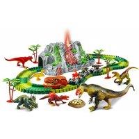 DIY Dinosaur Tunnel Volcano Spray Electric Rail Car
