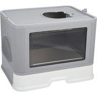 Folding Plastic Cat Litter Box with Scoop