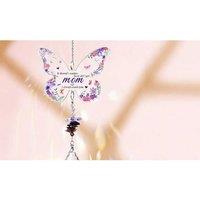 3Pcs Acrylic Butterfly Suncatcher Window Hanging - Colourful Crystal Wall Art, Home Decor Gift, 9x7cm