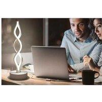 Modern Spiral Dimmable LED Table Lamp - Energy Efficient, 3-Way Touch, USB Powered, Eye-Care Lighting