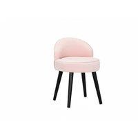 PRICE DROP! Minimalist Pink Velvet Vanity Stool with Low Backrest