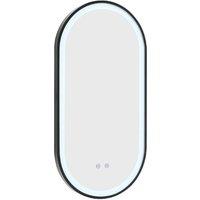Oval LED Wall Mirror with Dimmable Light and Anti-Fog Feature