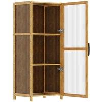 3-Tier Bookcase Cabinet with Acrylic Door