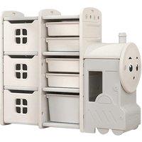 Train-Themed Kids Storage Rack with Drawers & Cabinets