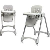 Folding Baby High Chair with Double-Layer Tray