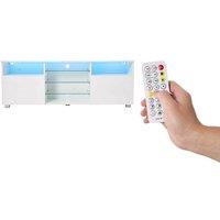 Modern TV Stand with Adjustable RGB LED Lighting and Storage
