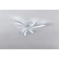 V-Shaped Semi-Flush LED Ceiling Light with Remote Control