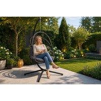 Hanging Egg Chair with Cushion & Adjustable Headrest