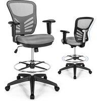 Ergonomic Mesh Drafting Chair with Adjustable Footrest