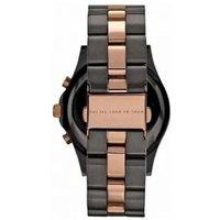 Marc Jacobs Ladies Blade Chronograph Quartz Watch - Black & Rose Gold Stainless Steel, 40mm, Water-Resistant
