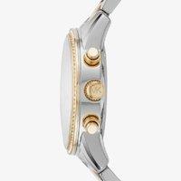 Michael Kors Ladies Bryant Two Tone Quartz Chronograph Watch, Stainless Steel, 37mm, Luxury Dress Style