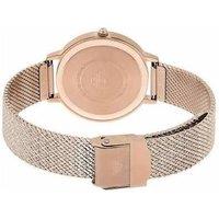 Emporio Armani Kappa Ladies Quartz Watch, Rose Gold, 30mm, Water-Resistant, Stainless Steel Mesh Strap