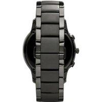 Emporio Armani AR1451 Renato Ceramica Chronograph Quartz Men's Watch - Water-Resistant, Ceramic Case, 47mm Black Dial