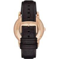 Emporio Armani AR1983 Automatic Watch - Brown Leather, Stainless Steel, Classic Men's Style