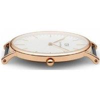 DANIEL WELLINGTON Classic Reading 40mm Men's Quartz Analog Watch - Water-Resistant, Black Leather Strap, Minimalist Style