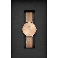 Daniel Wellington Petite Unitone Rose Gold Quartz Ladies Watch, 32mm Stainless Steel Case, Classic Minimalist Style